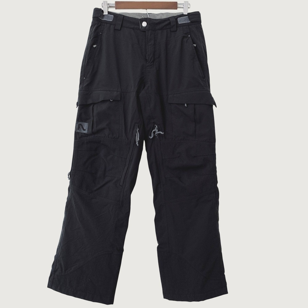 Flylow Snow Pants Men's M Black Insulated Ski Snowboard Ventilated Adjustable
